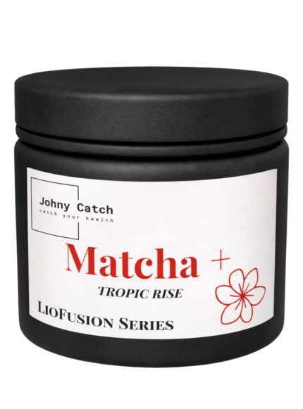 Matcha+ Tropic Rise Johny Catch – funkcjonalna matcha z serii LioFusion w czarnym słoiku